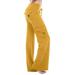 Women s Stretch Pants Solid Color Button Micro Flare Multi Pocket Drawstring Classic Elastic Waisted Lightweight Business Long Trousers Wide-Leg Dress Casual Golf Slacks with Pockets