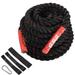 Heavy Battle Rope 1.5 /2 Diameter Workout Battle Ropes For Home Gym Outdoor Heavy Weighted Ropes With Anchor Strap For Exercise/Training - 30 40 50 Feet Lengths Available.