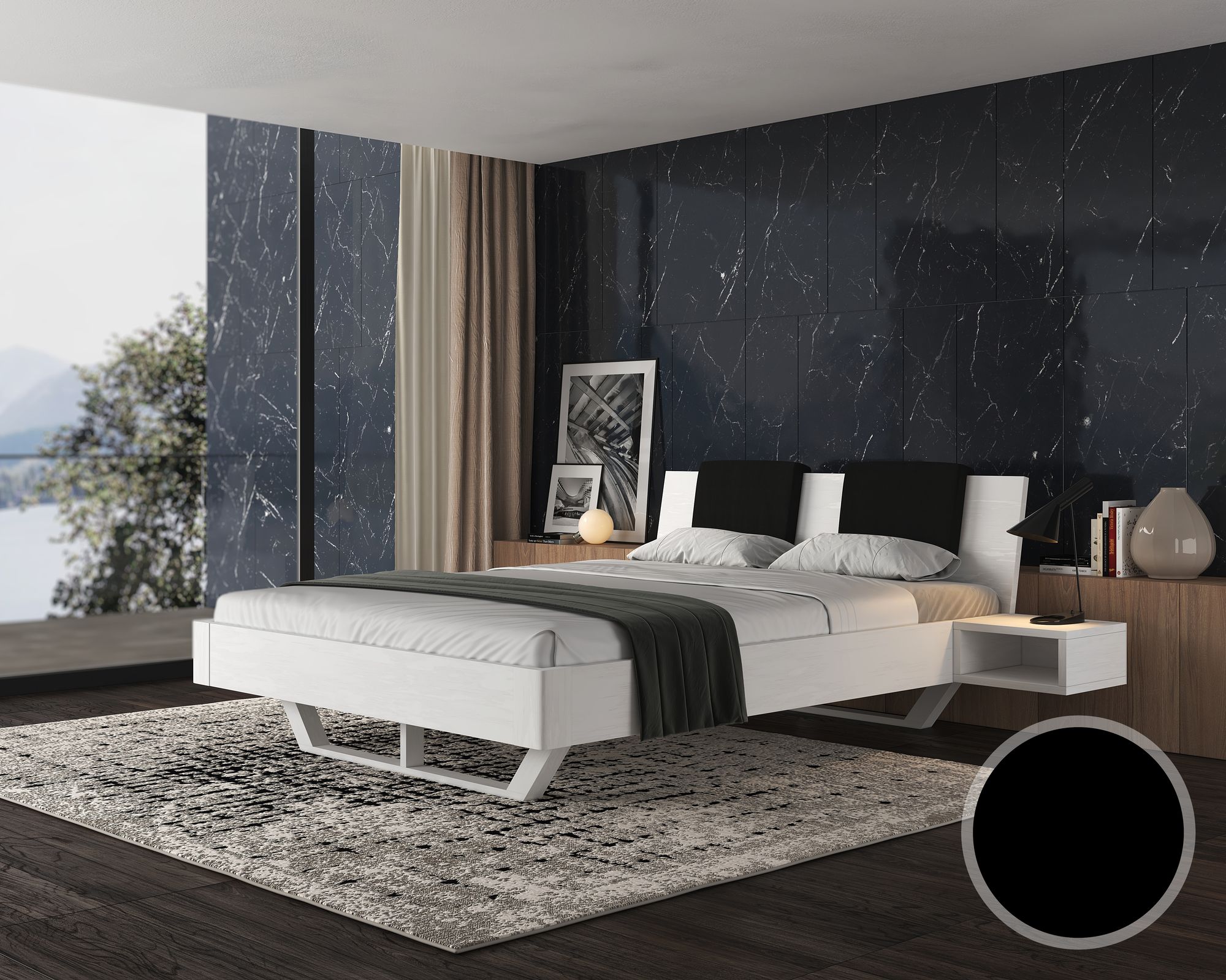 BlackWood »Dolce Vita I WHITE-EDITION« Massivholzbett 160x200 cm / weiss / ohne Kissen