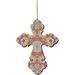 2Pcs DIY Diamond Pendant Ornament Special Shaped Crystal Diamond Art Painting Flower Cross Hanging Single Sided Diamond Ornament for Adult Home Garden Wall Door Decor