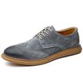 Herren Outdoor Freizeitschuhe für Herren Derby-Schuhe Bullock Schuhe Abendschuhe Wingtip-Schuhe Vintage Geschäftlich Britisch Hochzeit Party Abend Wildleder Rutschfest Schnürsenkel Mandelfarben