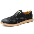 Herren Outdoor Freizeitschuhe für Herren Derby-Schuhe Bullock Schuhe Abendschuhe Wingtip-Schuhe Vintage Geschäftlich Britisch Hochzeit Party Abend Wildleder Rutschfest Schnürsenkel Mandelfarben