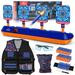 Lehoo Castle Electronic Shooting Targets Digital Target for Nerf Guns with Auto-Reset Scoring Shooting Games Includes Kids Tactical Vest