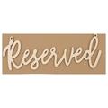 Reserved Card Bobbleheads for Dashboard Clear Angel Ornaments 2 Pcs Wedding Seat Reservation Wooden Chairs Emblems