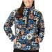 Hurley Ladies Snap Plush Pullover Blue Floral Abundance Small