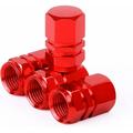 Tire Valve Stem Caps Heavy-Duty Tire Valve Caps Dust Proof Airtight Air Caps Cover Aluminum Alloy Wheel Caps Tires Accessories Universal for Cars Suvs Bike Trucks and Motorcycles(Red)