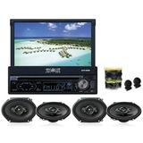 Absolute AVH-9000AT 7 In-Dash Car Stereo W/2 Pairs Of Pioneer TS-G6820S 6x8 & TW600