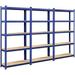 LLBIULife 2 PCS 5-Tier Utility Shelves Metal Shelves Garage Shelving Unit Adjustable Garage Shelves Racks Heavy Duty Shed Shelving- Blue 35.5 x 12 x 71 Inch