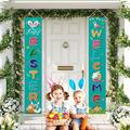 Easter Porch Sign Happy Easter Banner Indoor Outdoor Wall Hanging Flag Banners Christmas Halloween Decor Decorations Solar Outdoor Led Lights Fall Home Decor Family Kitchen Home Essentials 817S 9861