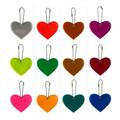 TureClos 12pcs Random Color Safety Reflector Pendant Love Heart Safety Reflector Kids Reflector Pendant for School Bag Backpack Cycling Running