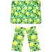 Kitchen Dish Drying Mat Matching Towel Set Absorbent Polyester Microfiber (Lemons / Limes)