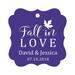 Darling Souvenir Fall in Love Autumn Fall Wedding Favor Hang Tags Custom Bonbonniere Tags-Purple Violet-50 Tags