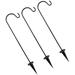 3 Pcs Iron Floor Plug Metal Garden Stakes Hanger Coat Hangers Heavy Duty Clothes Hook for Lantern Steel Wire