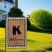 HGUAN Monogram Letter K Garden Flag Personalized Welcome Garden Flag Custom Garden Flags Double Sided for Farmhouse Yard Outdoor Decoration