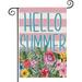 HGUAN Summer Garden Flags Flamingo Patterned Flags Double Sided Tropical Yard Flags for Outside Decorative Watercolor Floral House Banner Decorative Flags for Outside Lawn Patio