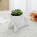 Pengzhipp Plant Pots Figure Ceramic Doll Pot Decoration Succulents Cactus Bonsai Planter Container Creative Design For Home Office Decoration Sturdy Durable Garden Supplies White