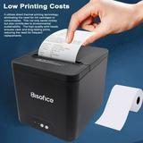 Bisofice Label printer Windows Usb+ethernet Printer 250mm/s Receipt Printer 250mm/s Speed Thermal Receipt Support Auto Kitchen Printer Speed Kitchen Esc/pos Command Compatible 2 Rolls Usb+ethernet 2