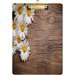 Coolnut Daisy on Wood Clipboard Cute Design Letter Size Clipboard A4 Standard Size 9 x 12.5 Inch with Low Profile Metal Clip for Students Classroom Office Women Kids Gifts
