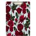 Coolnut Red Flowers Roses Clipboard 9 x 12.5 Inches | Decorative Clipboard for School Office Nurse Art Business | Clipboard with Low Profile Silver Clip Gifts