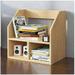 TJUNBOLIFE Small Corner Bookcase Double Layer Desktop Bookshelf Office Wood Display Desktop Organizer Office Rack Countertop Bookcase Office Supplies Bookshelf/Bookshelves