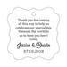 Darling Souvenir Custom Wedding Thank You Message Gift Tags Personalized Party Favor Hang Paper Tags-White-50 Tags