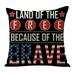 WOXINDA Independence Day Linen Pillow Case Pillow Case Sofa Cushion Cover Soft Linen Pillowcase Sofa Couch 18x18 Inch USA Star Letter Pillowcase For Room Office Party With Hidden Zipper Closure