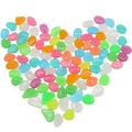 JTWEEN 100pcs Solar Glow Rocks Outdoor Decor Luminous Cobblestones Glow in the Dark Luminous Pebbles Solar Powered Glowing Stones for Garden Pond Path Lawn Yard Fish Tank Decoration