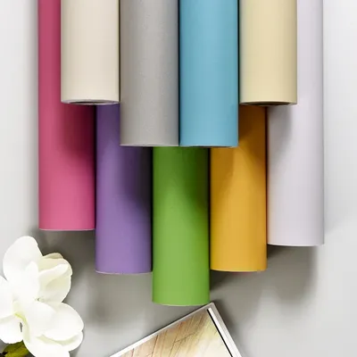 Reine Farbe selbst klebende matte Tapete Zimmer Schlafzimmer Wand dekoration Desktop-Kleider schrank Image