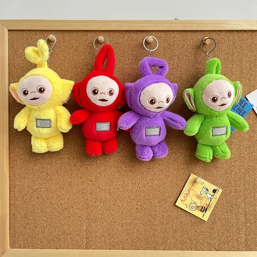 Teletubbies Cartoon Puppe Plüsch Schlüssel anhänger Spielzeug beschwichtigen Lappen Puppen fänger