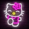 Hallo Kitty Leucht reklame dimmbare Kitty Leucht reklame Kawaii Katze Anime Leucht reklame Kitty