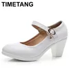 Weiß High Heel Büro Schuhe Elegante Mittlere Ferse Damen Hochzeit Braut Schuhe Frauen Pumpen Kleine Plus Größe 34 43Tacones Mujer