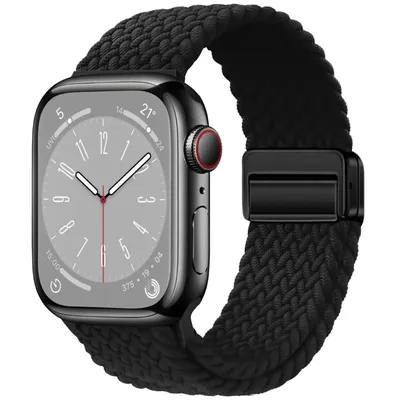 Geflochtenes Armband für Apple Uhren armband 44mm 40mm 45mm 49mm 41mm 38 Schnallen armband iwatch Serie se 7 3 6 8 9 ultra 2 Magnetband Image