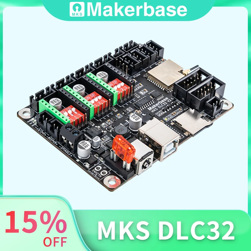 Makerbase MKS DLC32 Grbl-Controller funktioniert für Laser und CNC mit ESP32 WIFI und TS35/24 Touchscreen für Lasergravurmaschine Image