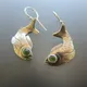 Charme Frauen Luxus Fisch Tier grün Stein Tropfen Silber Farbe Ohrringe Party Schmuck Geschenke