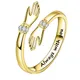 Huitan Love Hug Ringe verstellbare Öffnungs ringe für Frauen Silber Farbe/Gold Farbe Mode