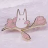 Kawaii Sakura Baum Zweige Totoros harte Emaille Pin Cartoon Blumen Totoros Tiere Brosche Anime Fans