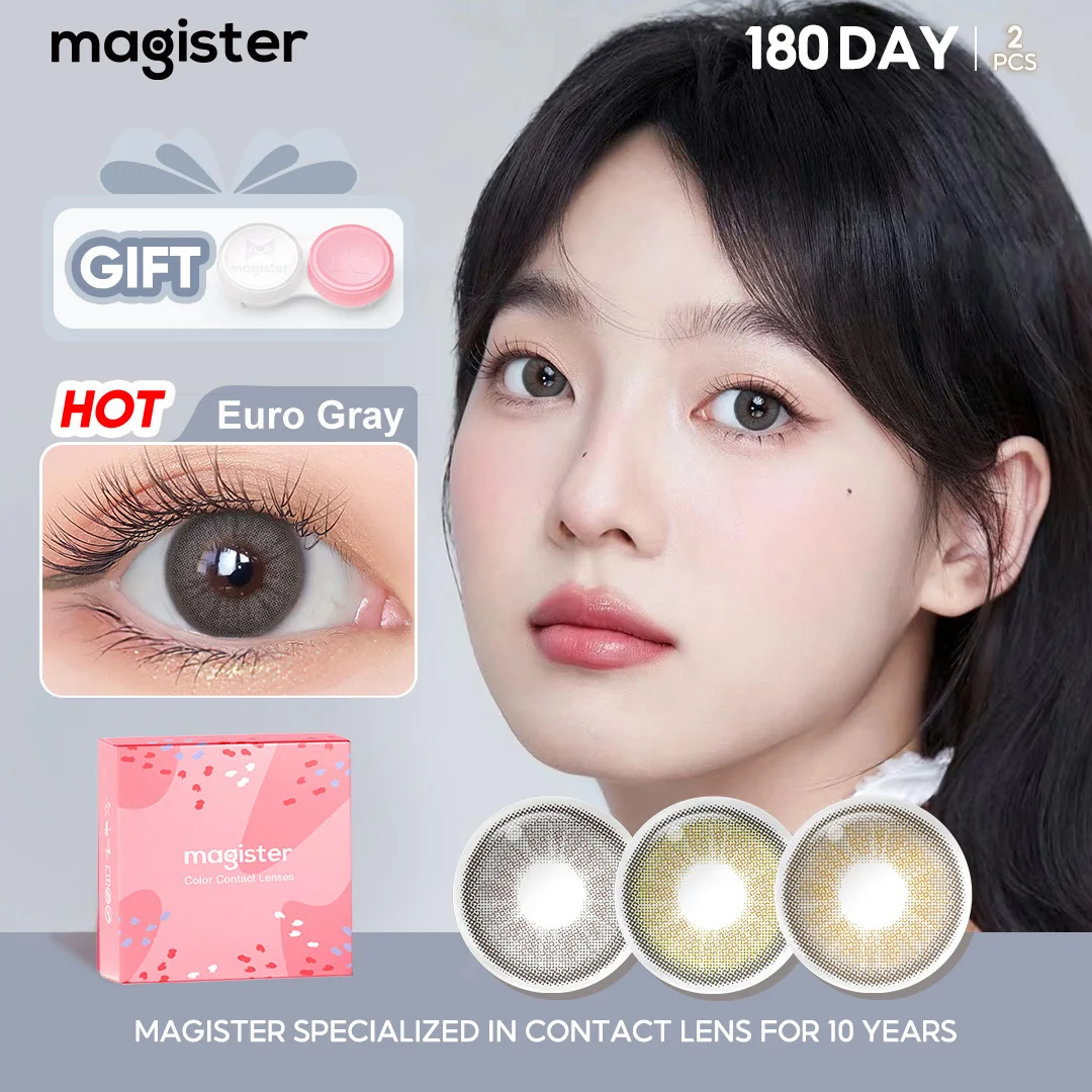 Magitser Farbige Kontaktlinsen, natürliche, nicht verschreibungspflichtige Linsen, schwarze Linsen, Kontaktlinsen für Augen, Make-up, alle 6 Monate Image