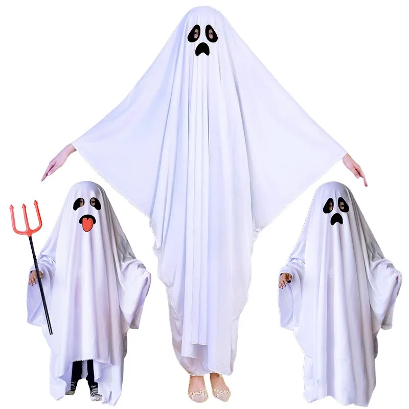 Halloween Umhang Umhang Geister Kapuzenumhang Umhang Robe Geister Poncho Lustige Cosplay Kleidung Geister Kostüm Umhang Erwachsene Kinder Image