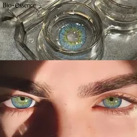 Bio-Essenz 1 Paar farbige Kontaktlinsen für Augenlinsen Wolf Grey Kontaktlinsen hochwertige