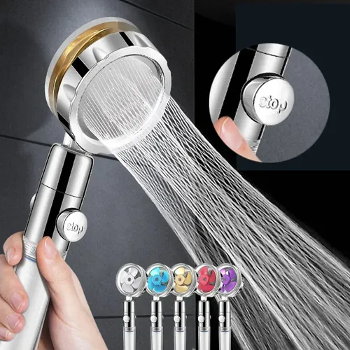Hochdruck wassers pa render Handpropeller-Dusch kopf mit Filter-Whirlpool-Duschkopf-Pausen schalter