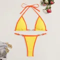 Frauen Bade bekleidung trend ige atmungsaktive Strand Bikini Set Beach wear Strand Bikini Set Kunst