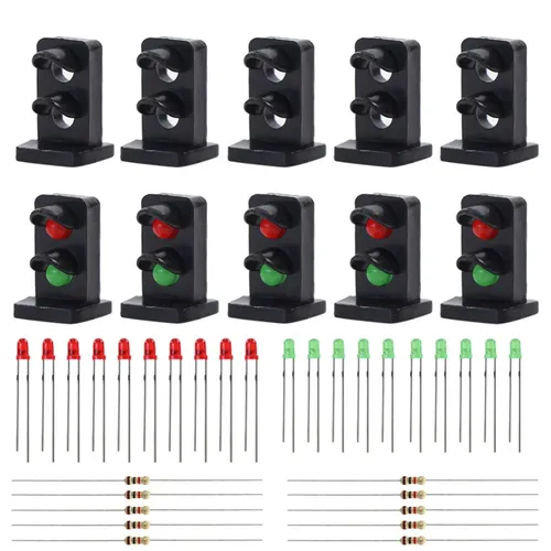 Evemodel signale jtd19 10 setzt Ziel flächen mit leds eisenbahn zwergs ignal ho oo skala 2 aspekte