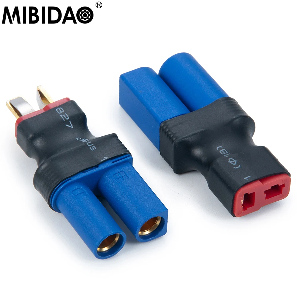 MIBIDAO EC5 auf T Deans Buchse, männlich, RC Lipo, Batterie, Steuerung, Teile, Bananenstecker-Adapter Image