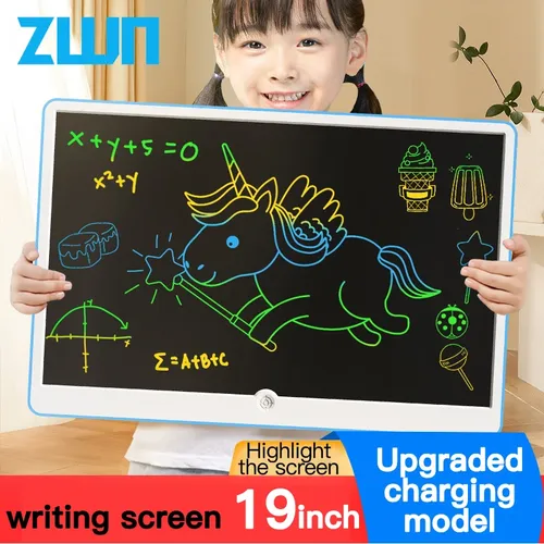 19 Zoll LCD-Schreibtafel Kunst schreiben Malerei Kinder Werkzeuge Lernspiel zeug für 3 4 5 6 7