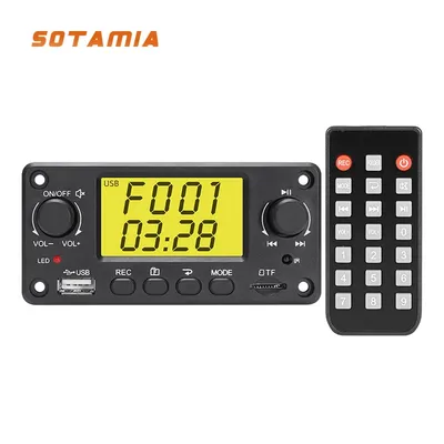 Sotamia drahtlose bluetooth decoding board usb tf fm radio auto digital audio decoder mp3 player für Image