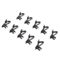 10Pcs Schwarz Metall Mini 8mm Dia Lavalier Revers Kragen Clip Mic Mikrofon Halter Grip für Samson