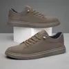 Hochwertige braune Wildleder schuhe Herren Freizeit schuhe Damen Jogging schuhe Schnürung Sportschuhe mit weicher Sohle Größe: 36-47
