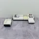 Chzimade antike Puppenhaus Miniatur gestreifte Möbel Sofa mit Kissen Sofa Modell Möbel Szene