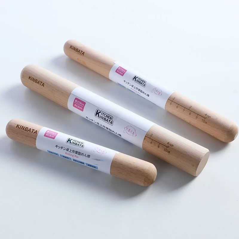 Japanische Küchen-Holzrolle Kochzubehör Backwerkzeuge Handwerk Backen Fondant Kuchendekoration Teigrolle Image