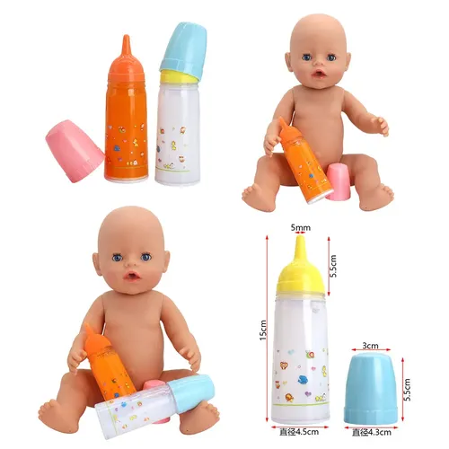 Neue Schöne Kleine flasche Fit Für 43cm Baby Puppe 17 Zoll Puppen Zubehör